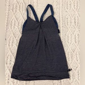 Lululemon Rest Less Tank in Heathered Inkwell/ Wee Are From Space October